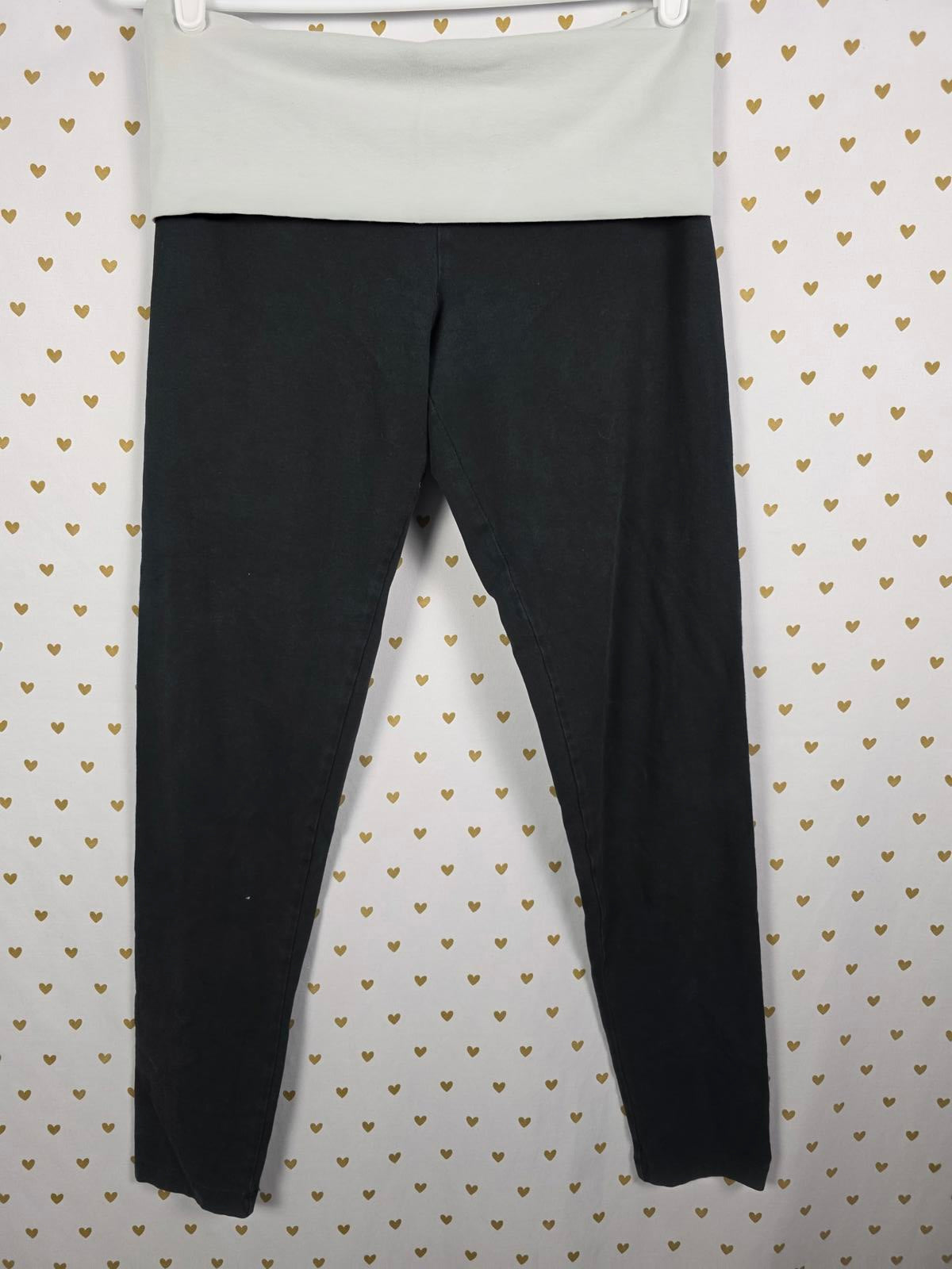 Victorias Secret PINK Logo FOLDOVER VINTAGE YOGA PANTS Skinny Medium