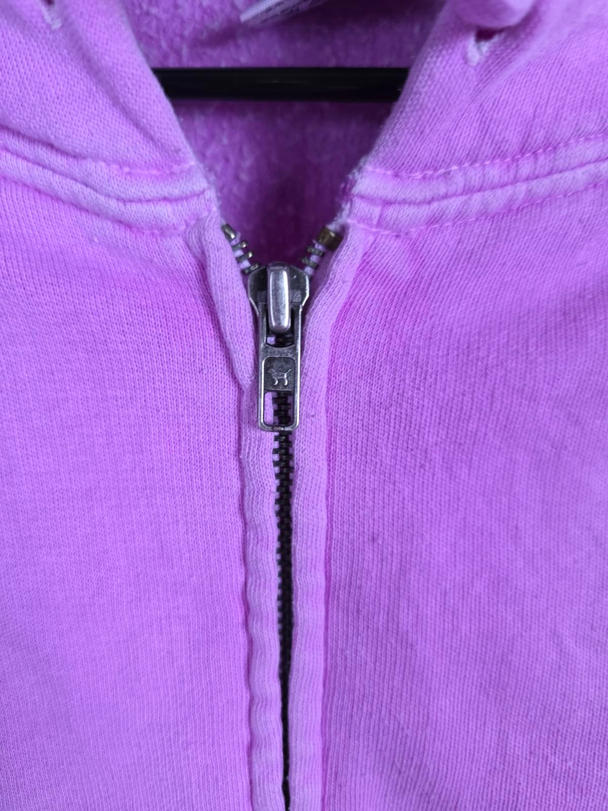 Victorias Secret Pink LOVE ZEBRA vintage Full Zip Hoodie Jacket PURPLE Rare XS