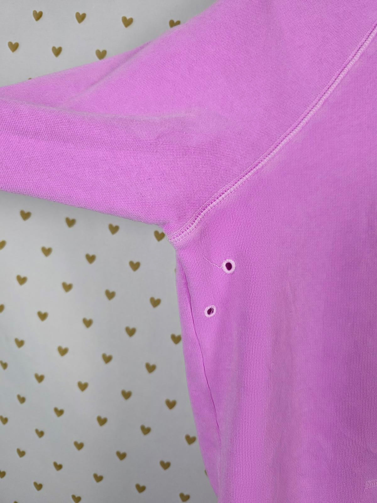 Victorias Secret Pink LOVE ZEBRA vintage Full Zip Hoodie Jacket PURPLE Rare XS