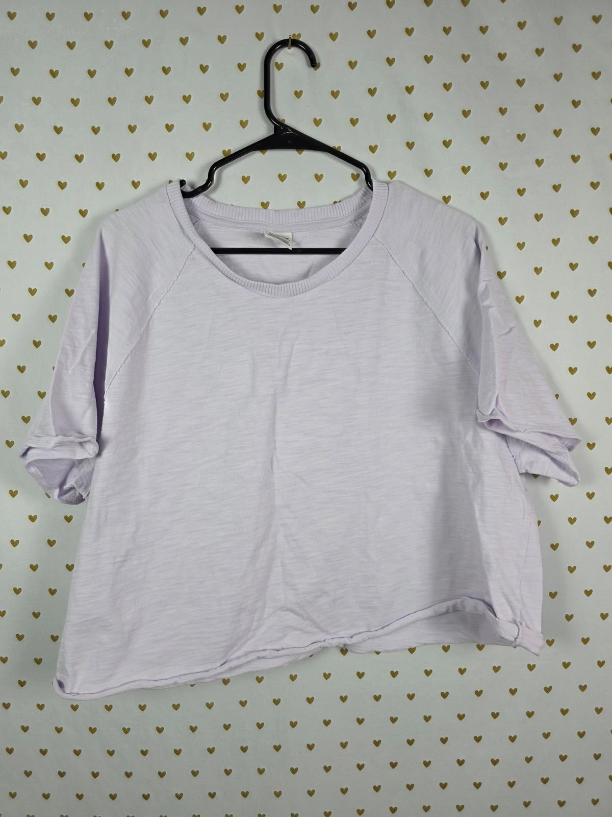 Victorias Secret PINK Boxy Cropped Light Purple Shirt 2XL XXL