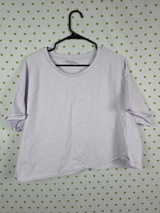 Victorias Secret PINK Boxy Cropped Light Purple Shirt 2XL XXL
