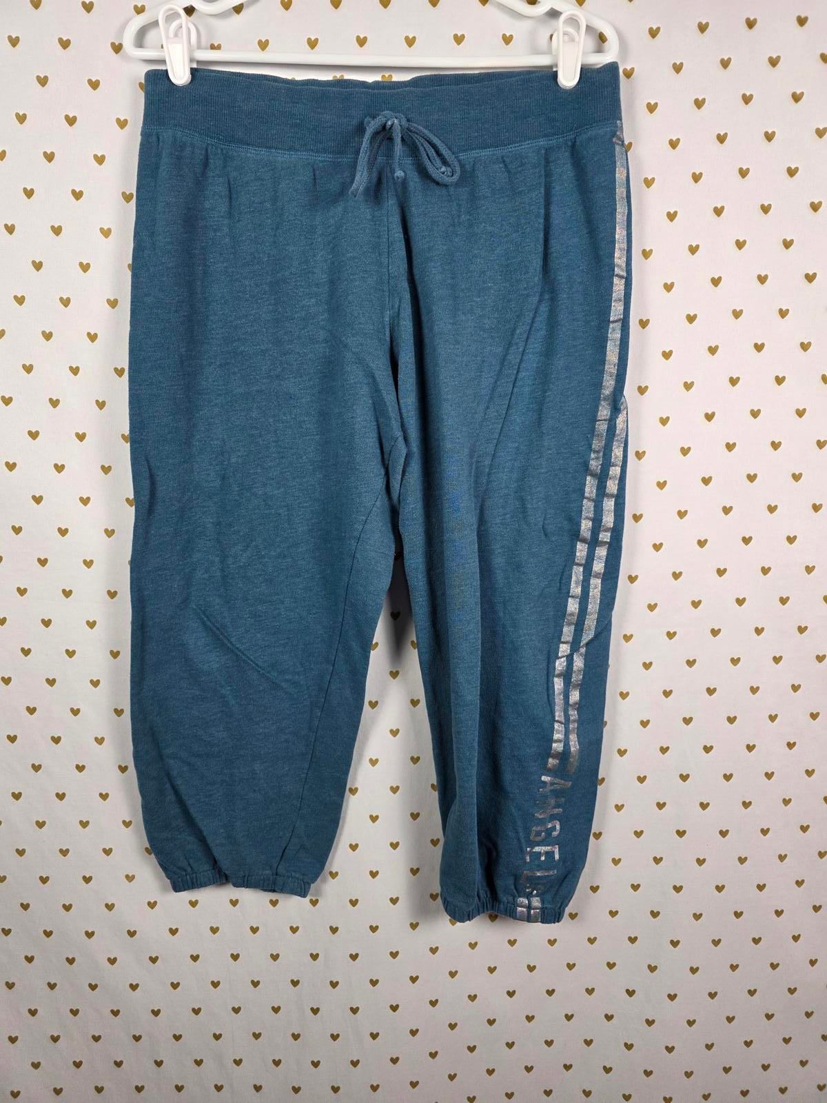 Victorias Secret ANGEL Blue Tapered Capri Joggers sweats sweatpants MEDIUM