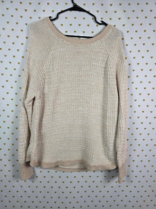 Victorias Secret Beige knit sweater long sleeve MEDIUM stretchy