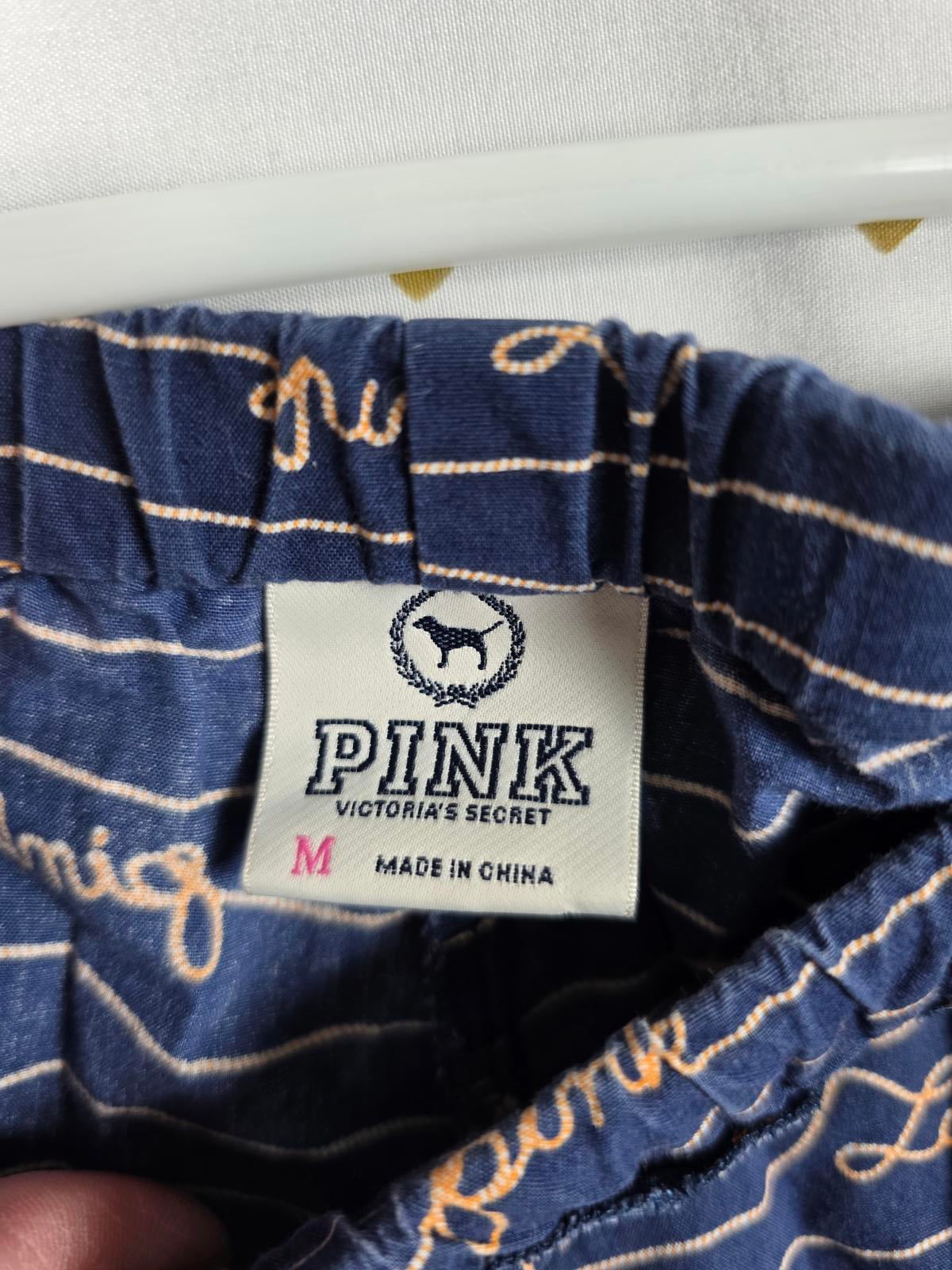 Victorias Secret PINK Vintage 2009 COTTON Ruffle Sleep Shorts Medium Blue Y2k