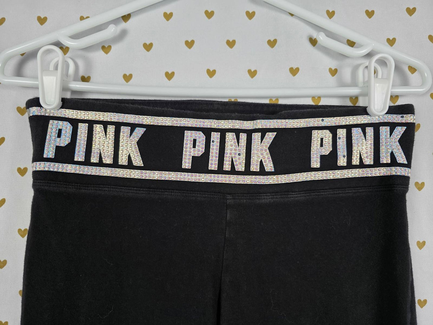Victorias Secret PINK BLING High Waist Yoga Pants Leggings Studded Small