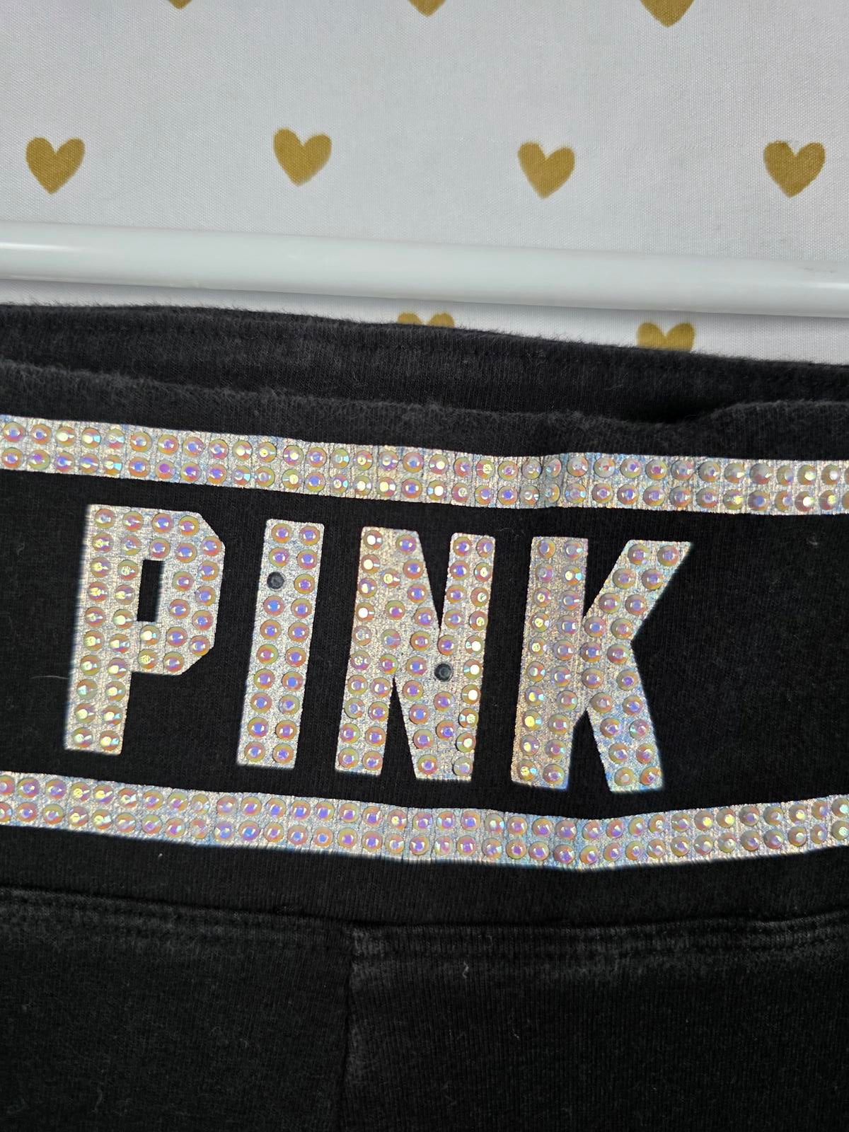 Victorias Secret PINK BLING High Waist Yoga Pants Leggings Studded Small