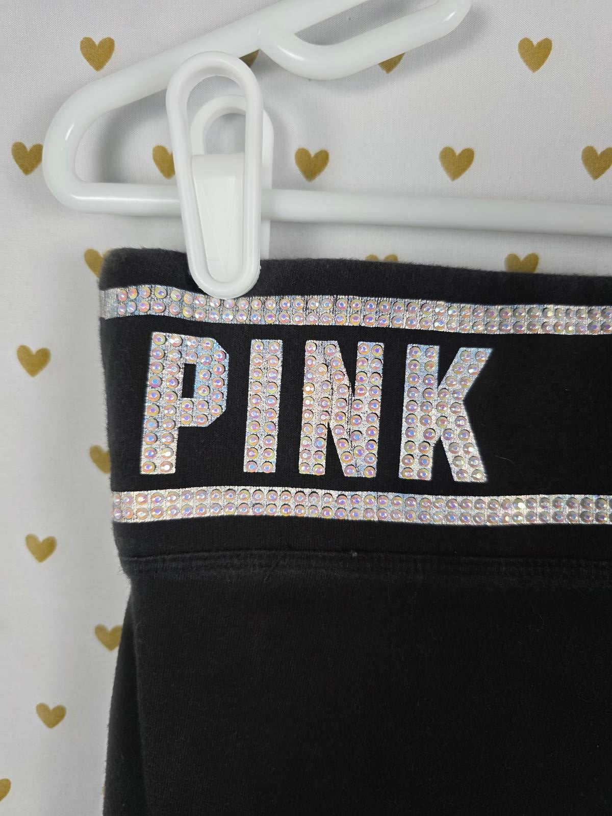 Victorias Secret PINK BLING High Waist Yoga Pants Leggings Studded Small