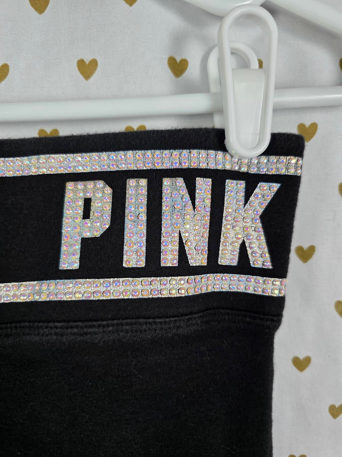 Victorias Secret PINK BLING High Waist Yoga Pants Leggings Studded Small