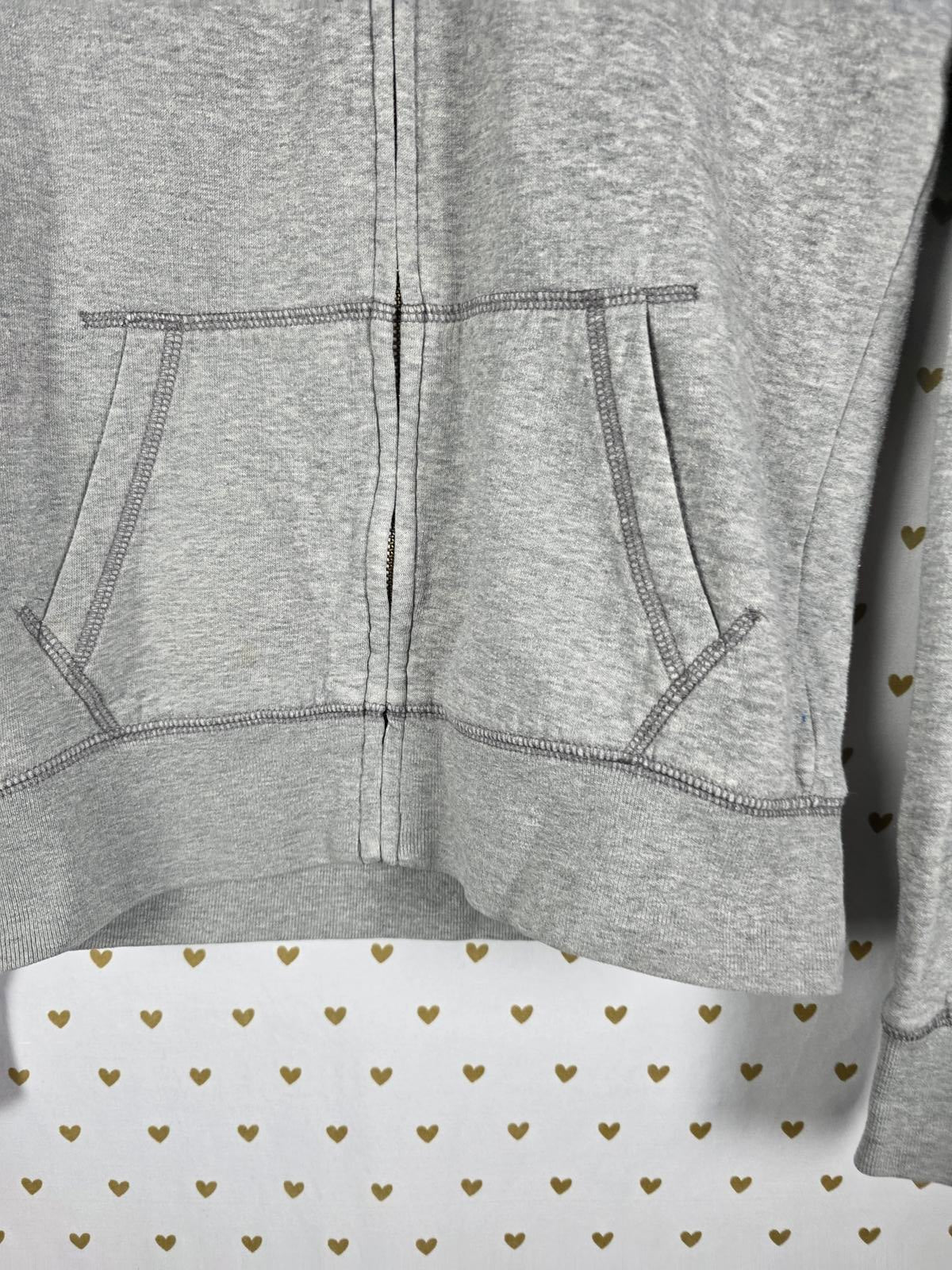 Victorias Secret Pink Vintage y2k Embroidered Full zip Hoodie Jacket Grey XS