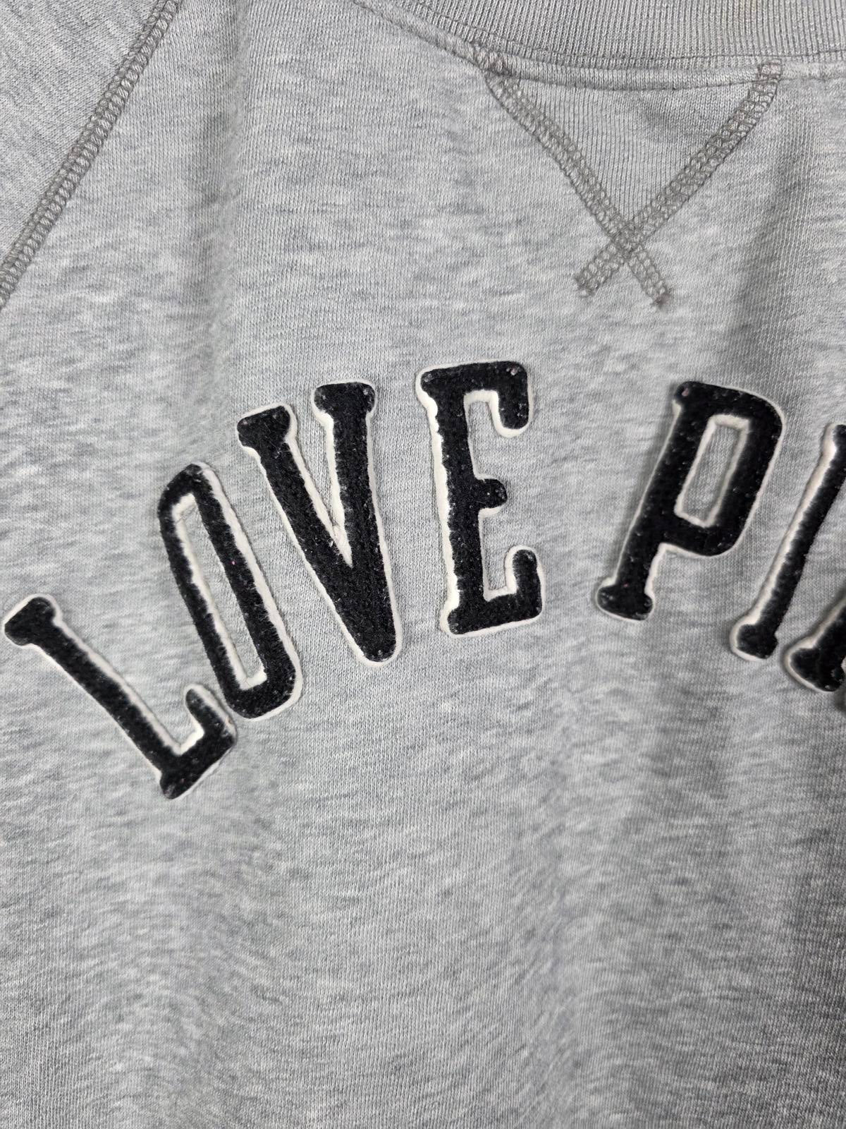 Victorias Secret Pink Dual Sided Vintage Sweater Y2k Small Long Sleeve Grey