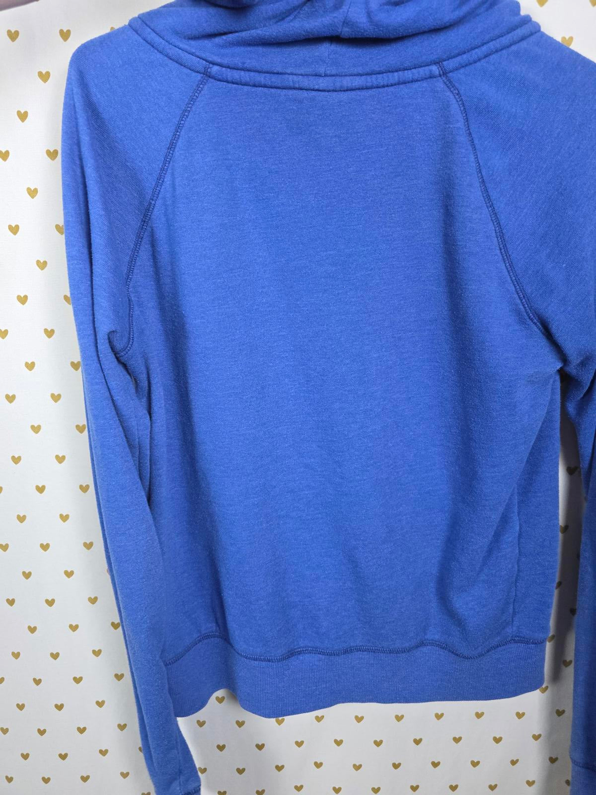 Victorias Secret Pink Vintage LOVE Full Zip Blue Hoodie Jacket Dog Logo MEDIUM