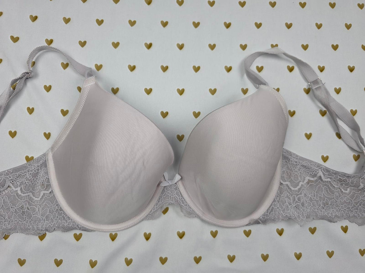 Victorias Secret Sexy 34D Perfect Coverage Bra Lace Accent