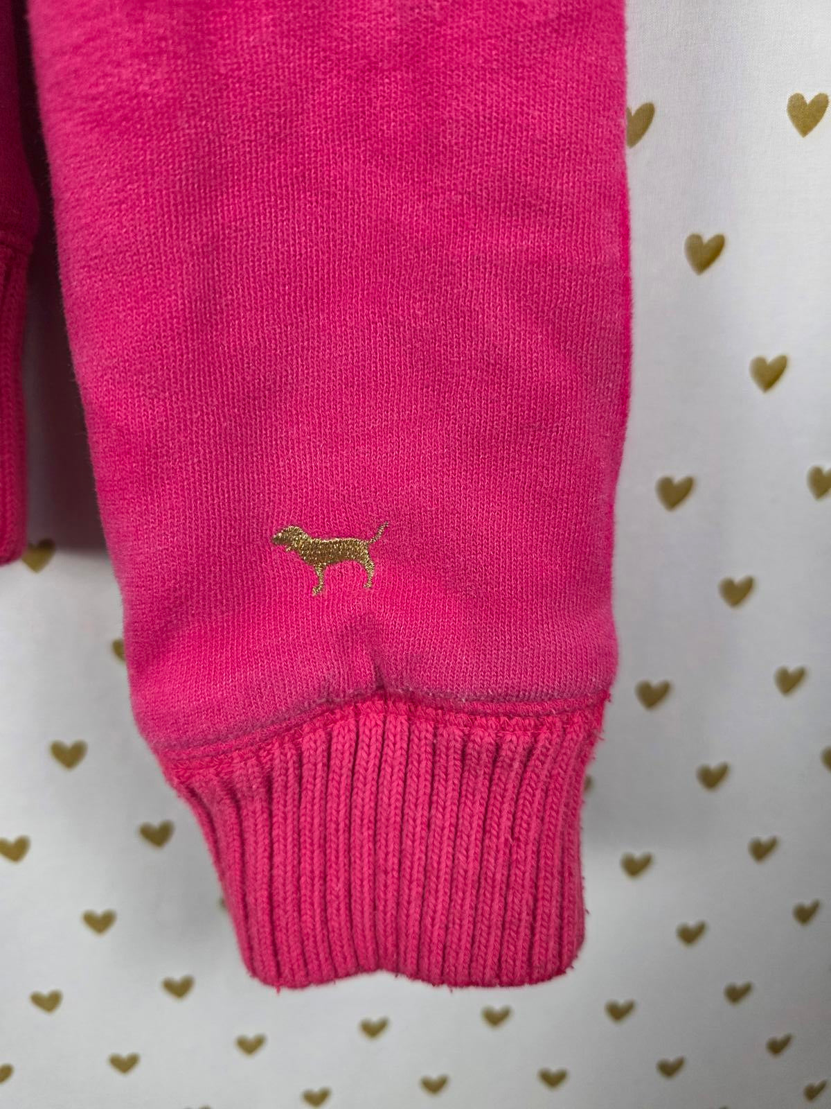 Victorias Secret Pink GRAIL FUR LINED love Hoodie SMALL WARM Y2K VTG jacket