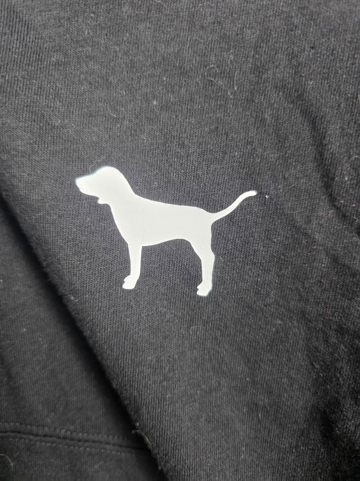 Victorias Secret PINK NEW NWT Cropped Lace Front Dog Logo LOVE Tee shirt XS $39