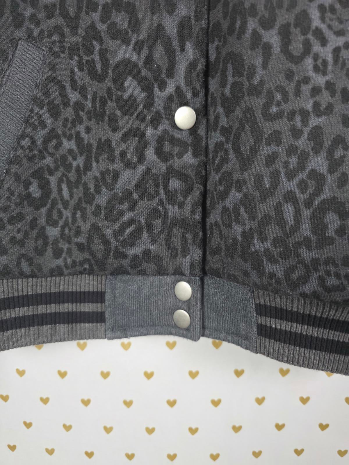 Victorias Secret Pink BLING CHEETAH LEOPARD Logo Varsity Bomber XS