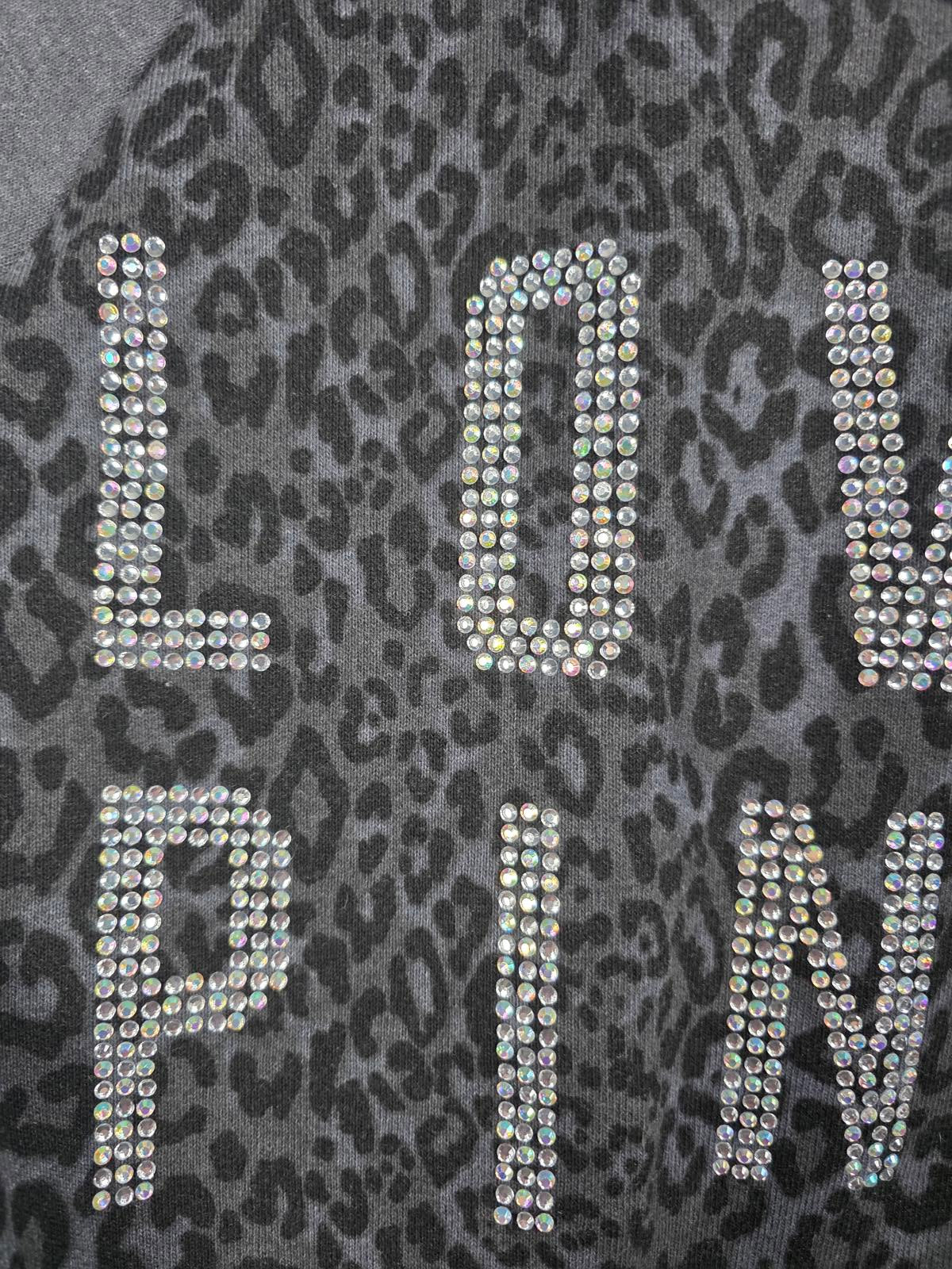 Victorias Secret Pink BLING CHEETAH LEOPARD Logo Varsity Bomber XS