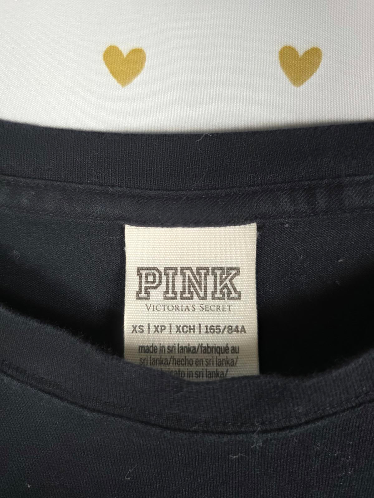Victorias Secret PINK Palm Tree Campus Tee Shirt Gradient XS OVERSIZED