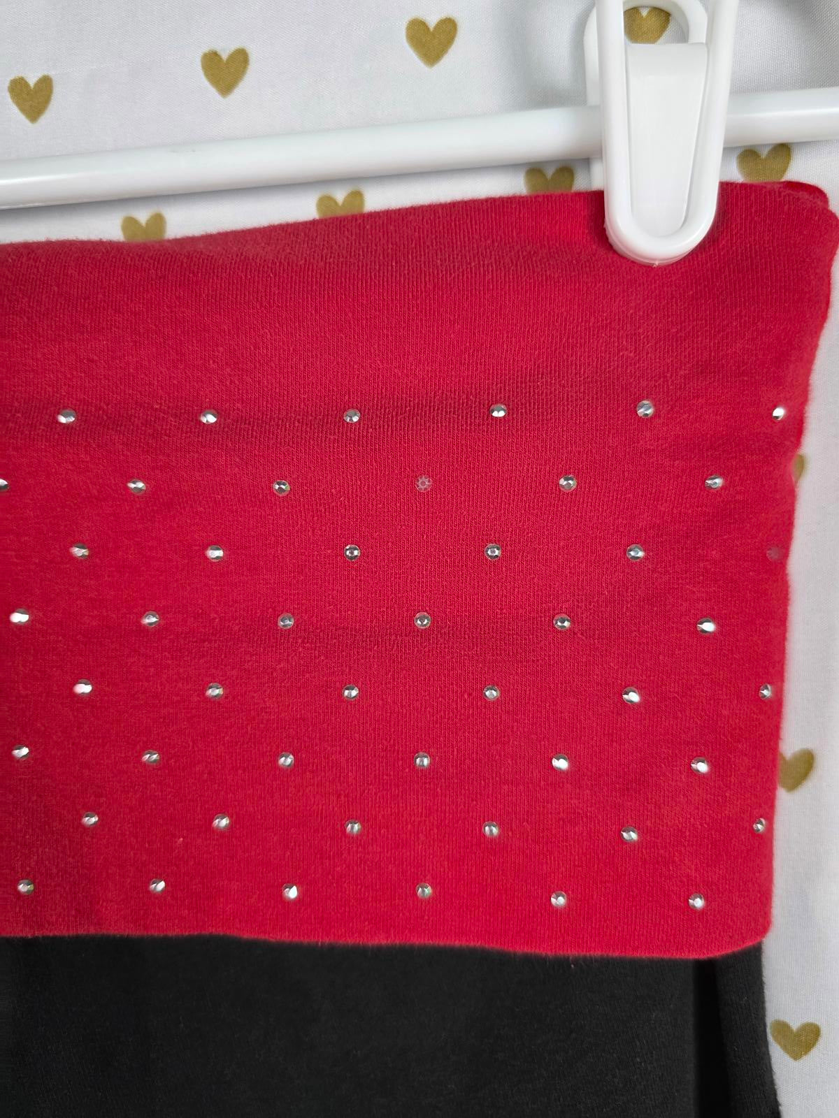 Victorias Secret PINK Studded Skinny Red FOLDOVER Yoga Pants SMALL VINTAGE
