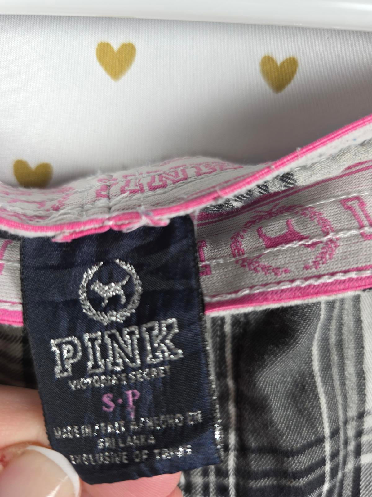 Victorias Secret VINTAGE PLAID Y2k Sleep Pajama Pants Foldover  Cotton SMALL