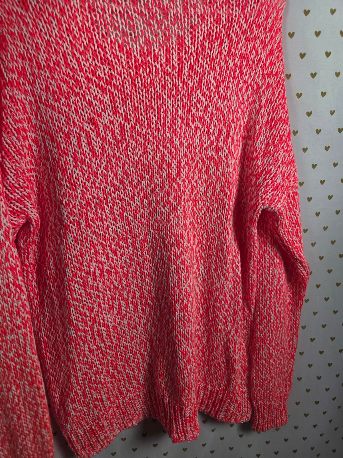 Victorias Secret Pink Neon Knit Logo Sweater Pullover Long sleeve SMALL