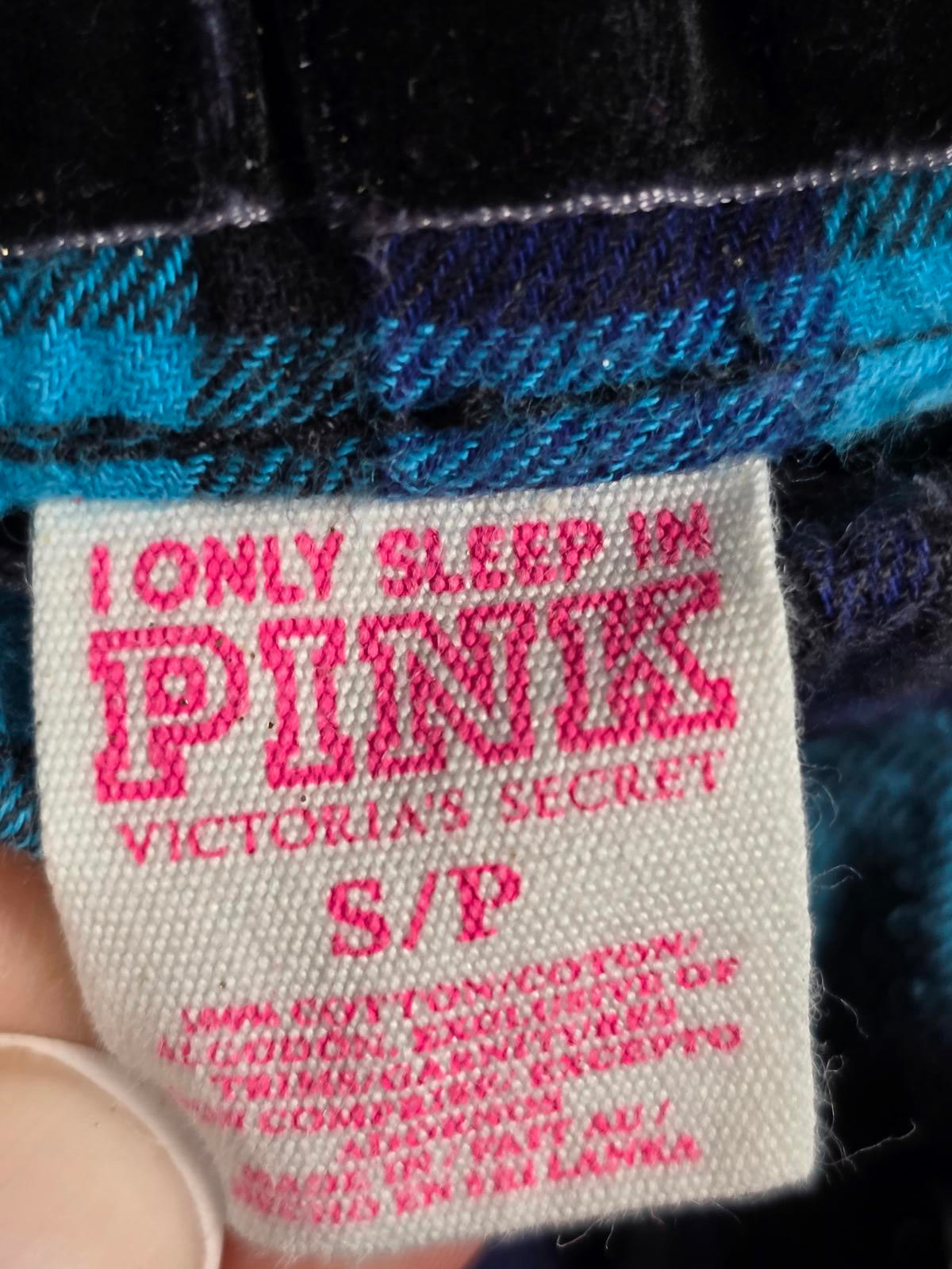 Victorias Secret BLING Plaid Sequined Sleep Pants PJ Bottoms SMALL vintage Rare