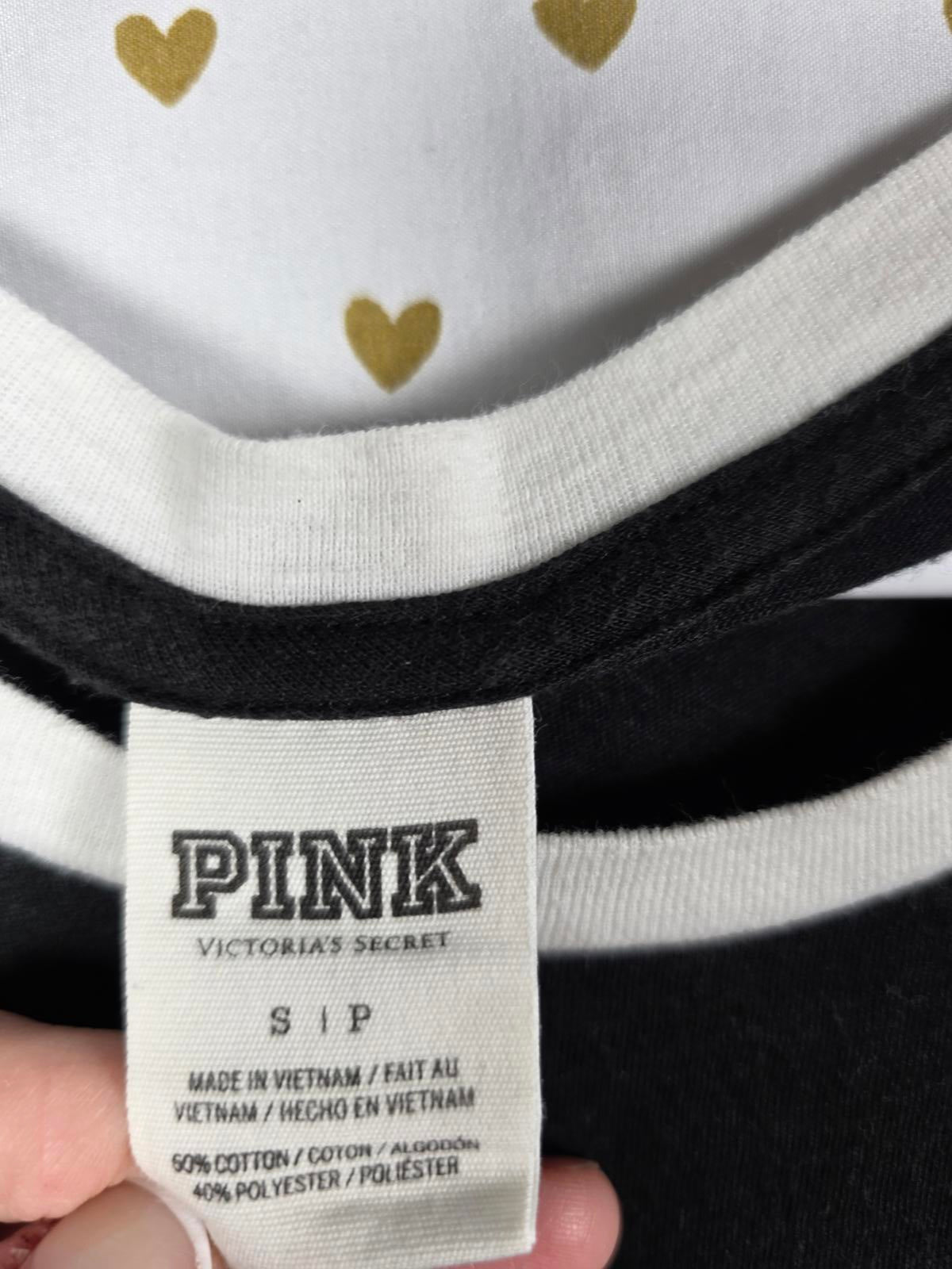 Victorias Secret PINK Colorblock Gradient BLING Sequined Tee Shirt SMALL
