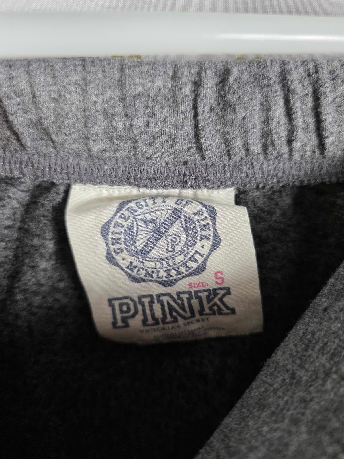Victorias Secret PINK VINTAGE GOLD BLING UNIVERSITY Sweats Diaper Butt Boyfriend