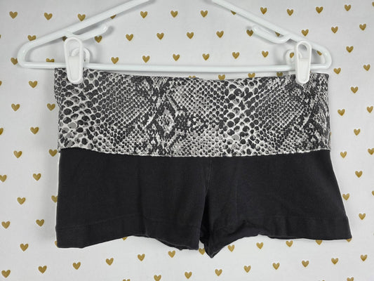 Victorias secret PINK Snakeskin FOLDOVER Y2k Yoga SHORTS Vintage Medium