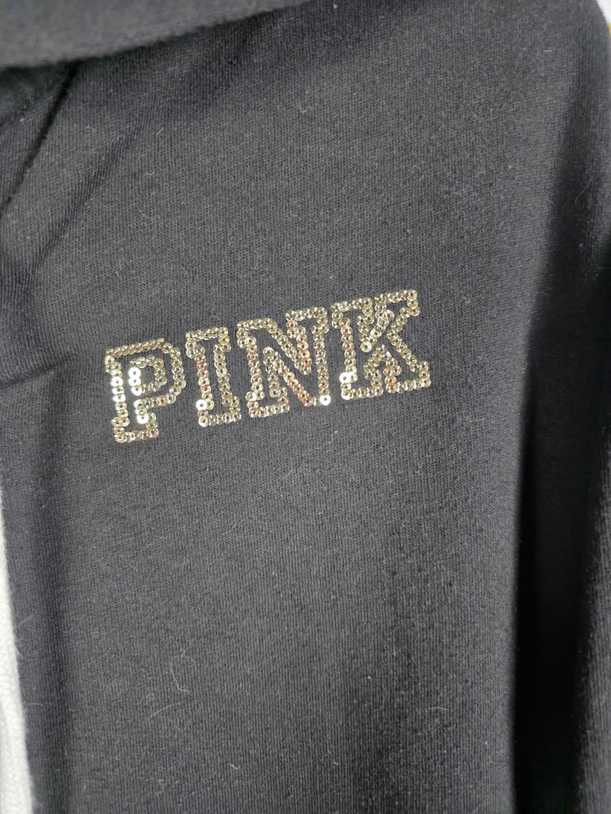Victorias Secret Pink BLING Special Edition ROSE Sequined Hoodie Sweater Small