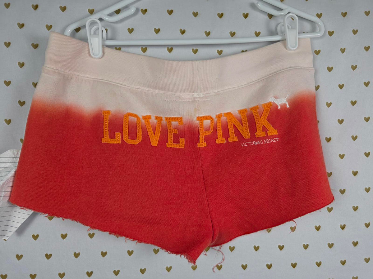 Victorias Secret PINK RARE NEW Sweat Shorts Gradient Sweats TAG Logo Butt MEDIUM