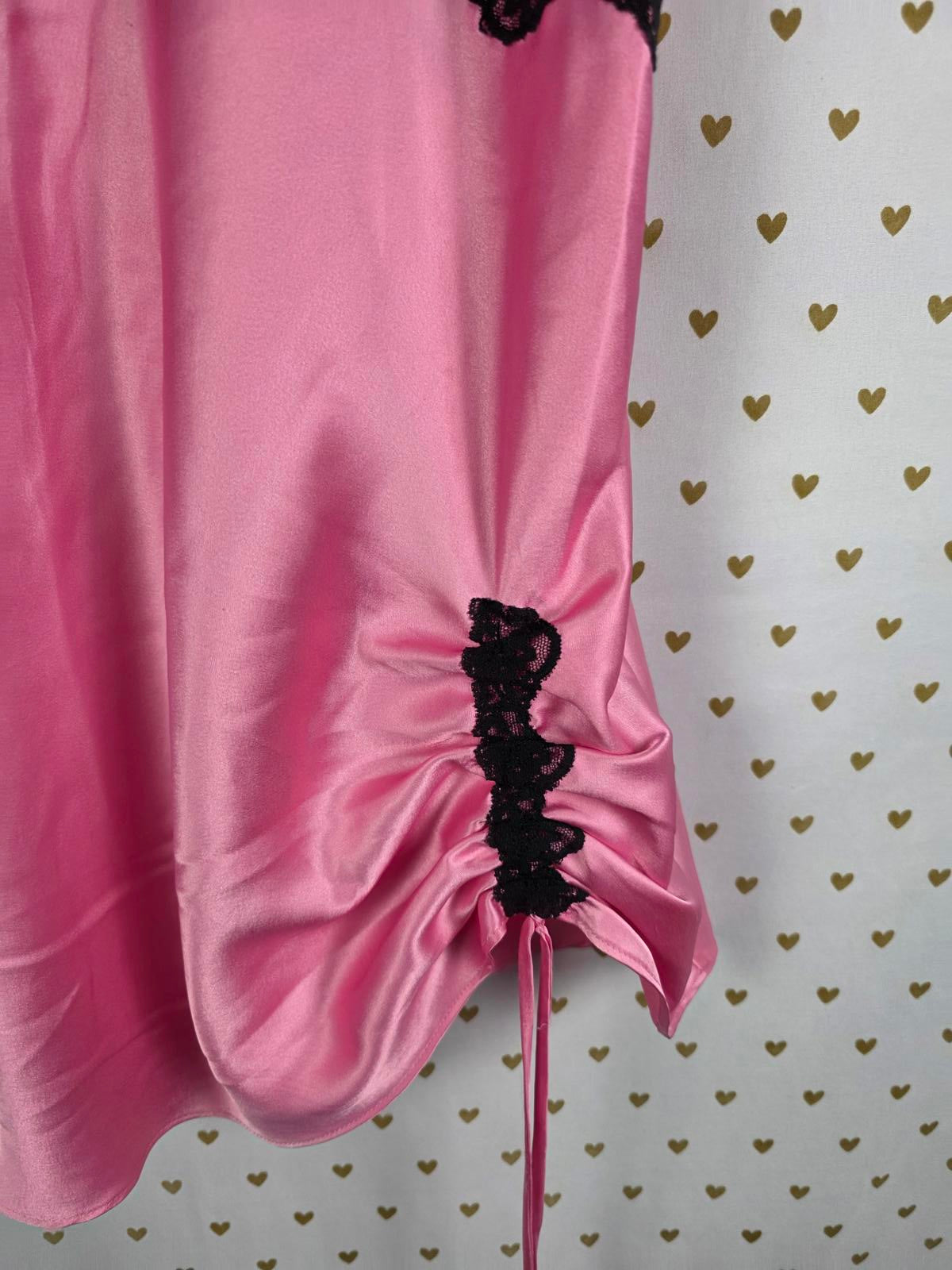 Victorias Secret PINK Satin Silky Slip Dress Nightie Lingerie Sleep SMALL