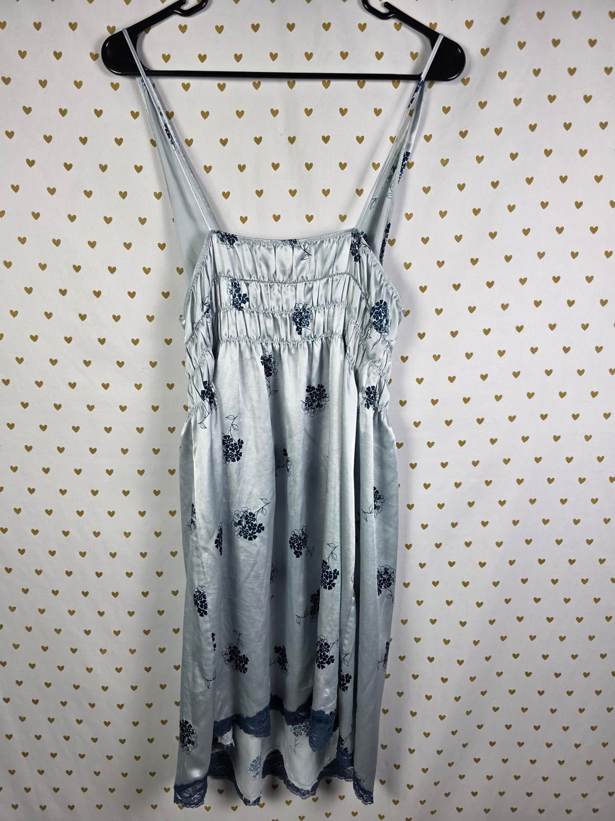 Victorias Secret ANGELS Vintage y2k Medium Satin Silky Slip Dress Lingerie HTF