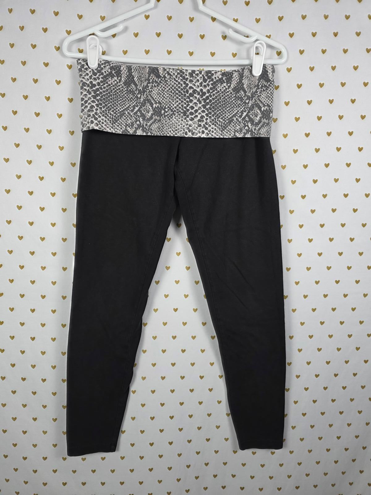 Victorias Secret PINK SNAKE PRINT BLING Yoga Pants FOLDOVERS Vintage Y2k SMALL