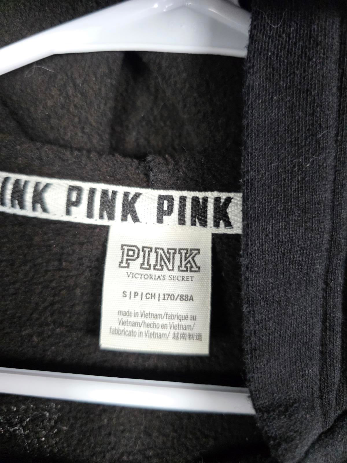 Victorias Secret Pink BLING Special Edition ROSE Sequined Hoodie Sweater Small