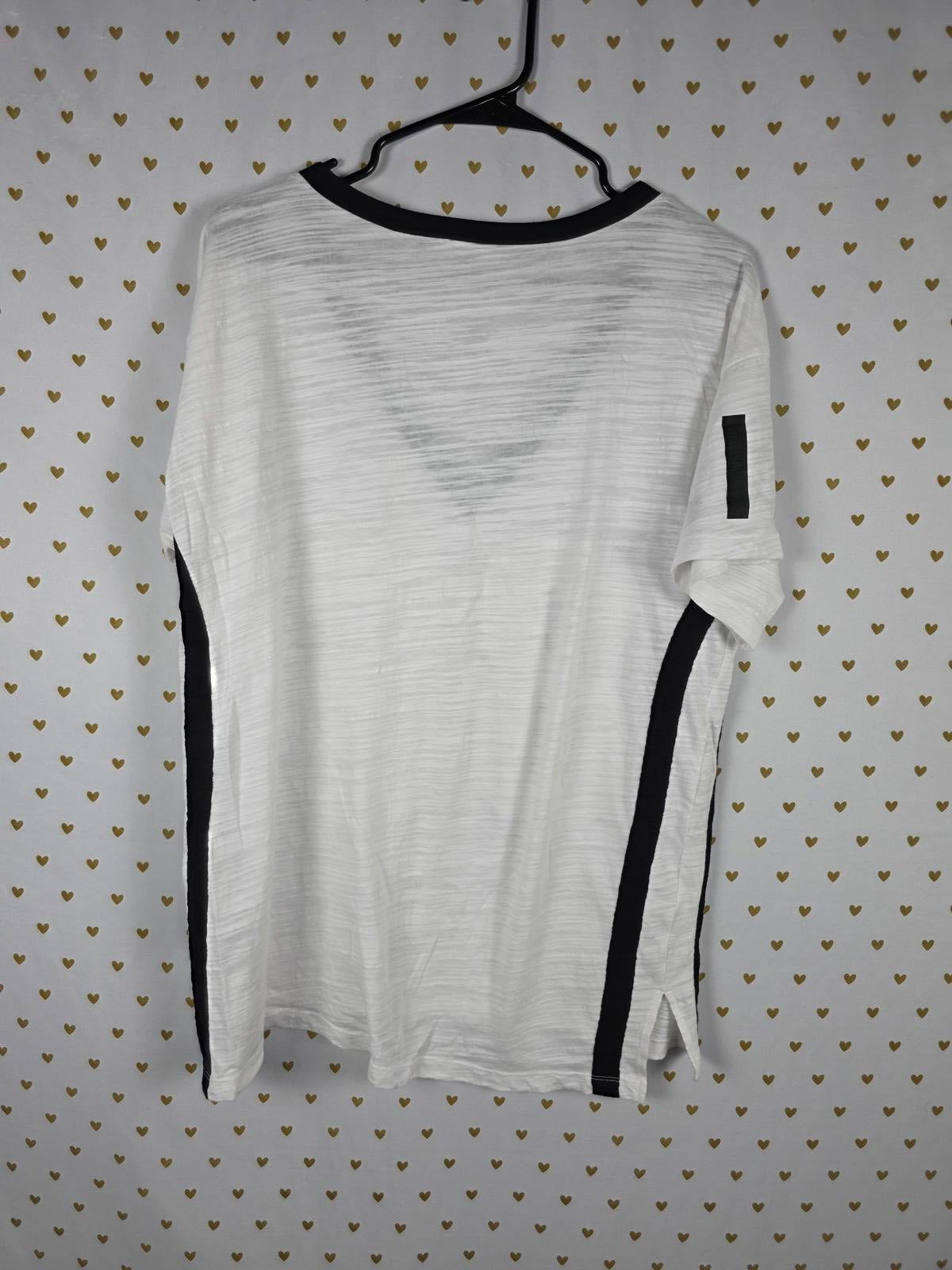 Victorias Secret PINK MERMAID BLING 86 V neck Tee SHIRT XL 86 White