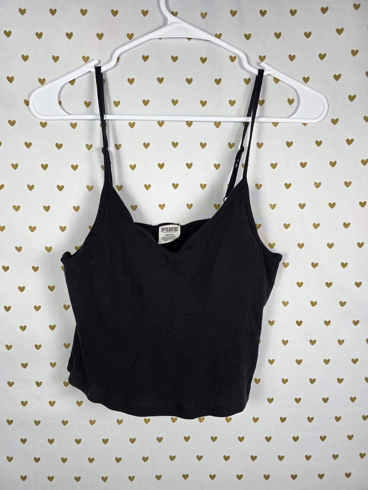 Victorias Secret PINK Textured Medium Tank top Shelf Bra