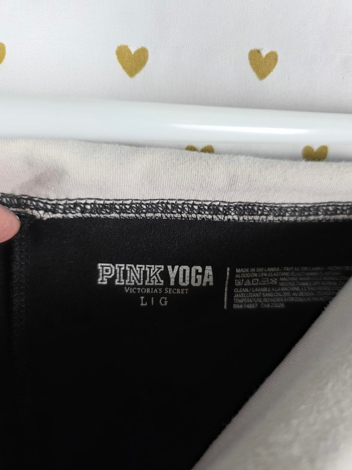 Victorias Secret PINK BLING Studded FOLDOVER Yoga Pants Y2k Large Capri