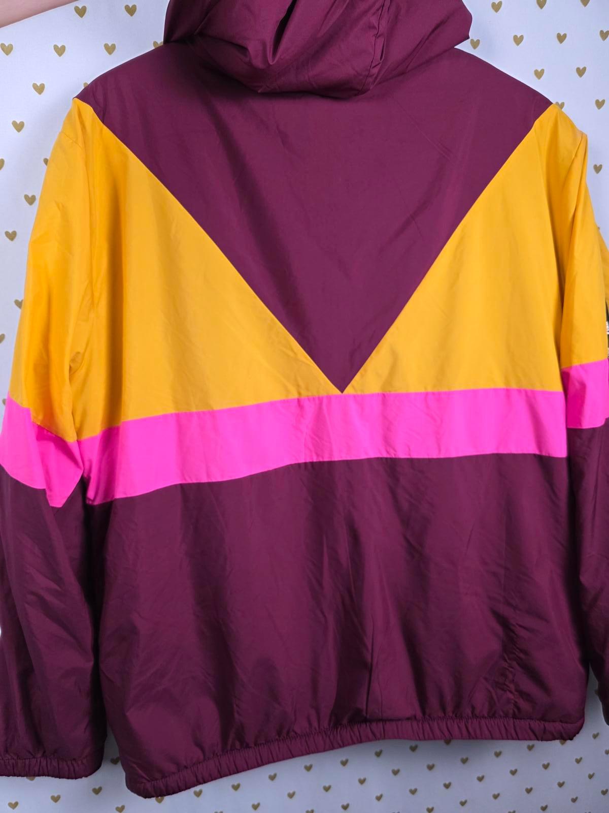 Victorias Secret Pink Sherpa Lined WINDBREAKER Jacket Full zip XS SMALL