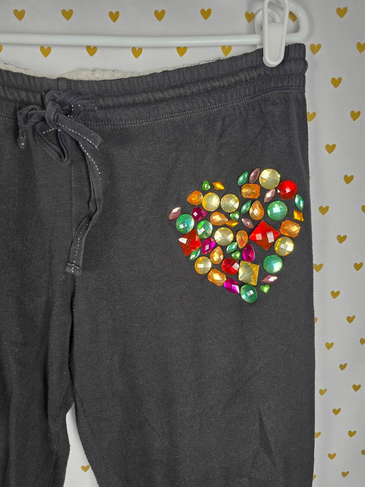 Victorias Secret Pink RARE BLING Jeweled SET Hoodie Sweats Logo Butt Gems MEDIUM
