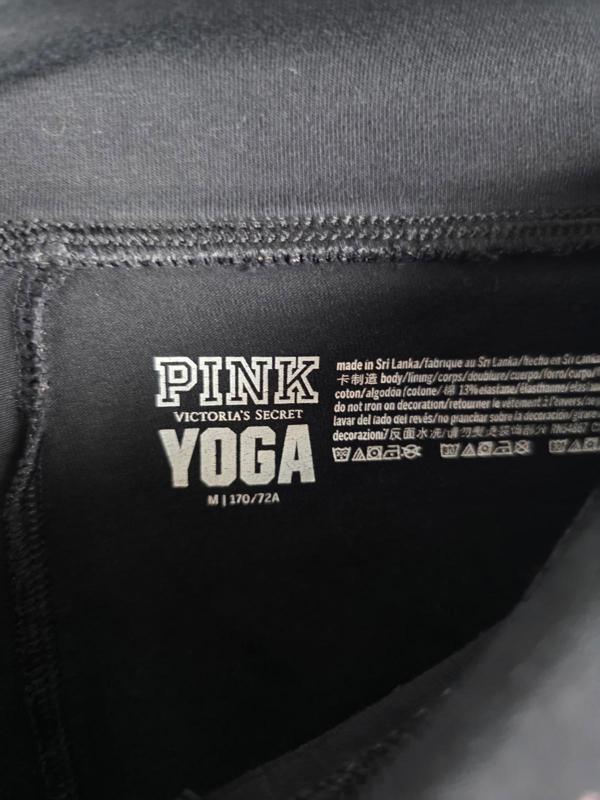 Victorias Secret PINK RAINBOW BLING Studded FOLDOVER Yoga Pants MEDIUM FLARED