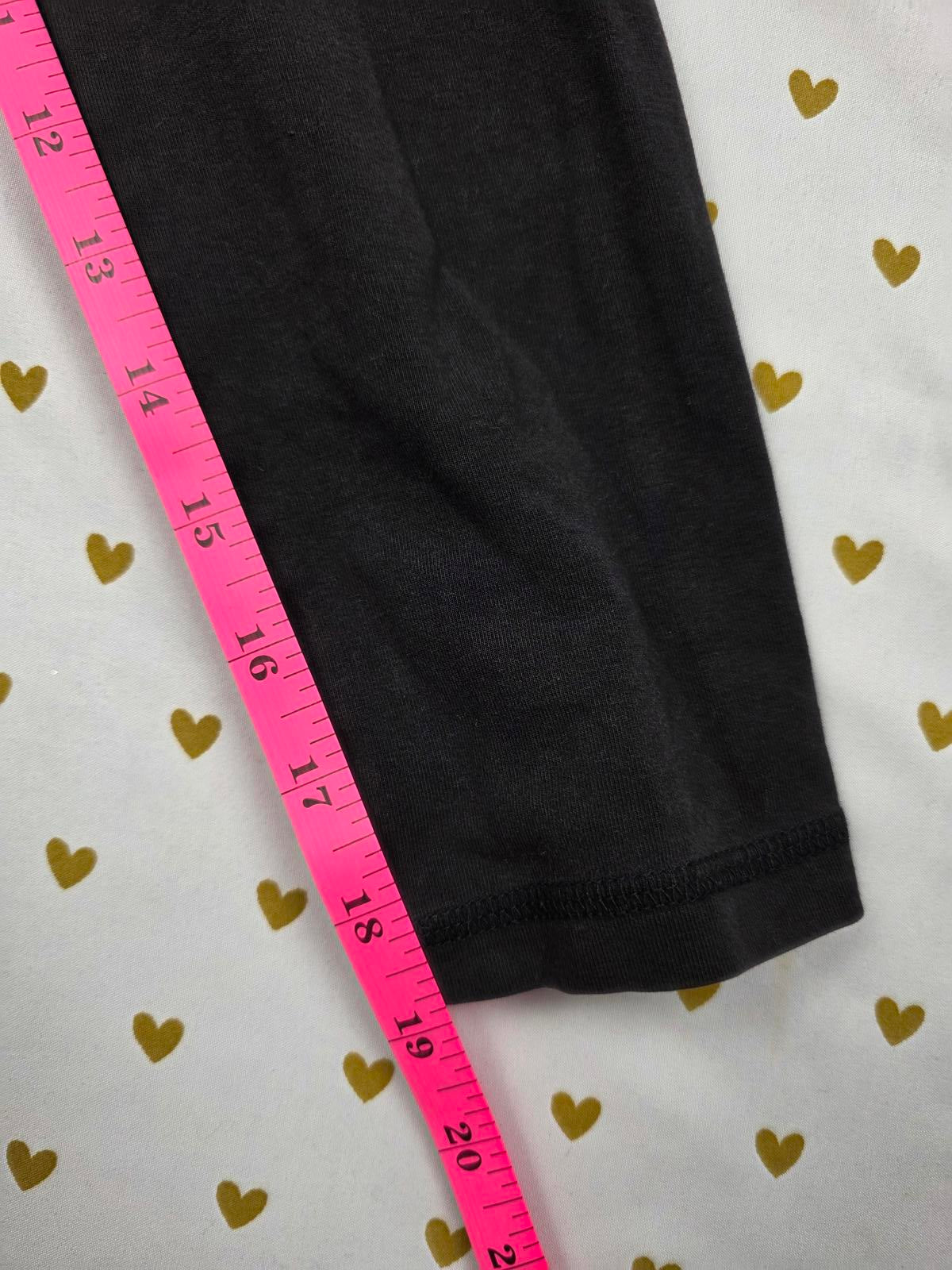 Victorias Secret PINK RARE CHEETAH LEOPARD HEARTS Capri FOLDOVER Yoga Pants Sm