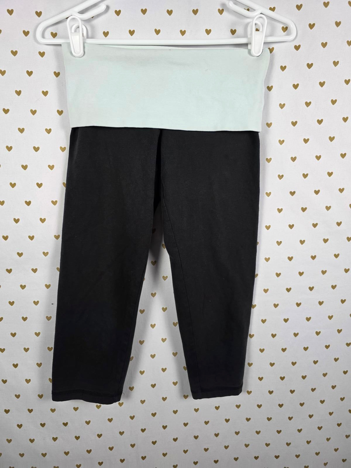 Victorias Secret PINK BLING Mint Foldover Yoga Pants CAPRI Leggings Vintage Y2K