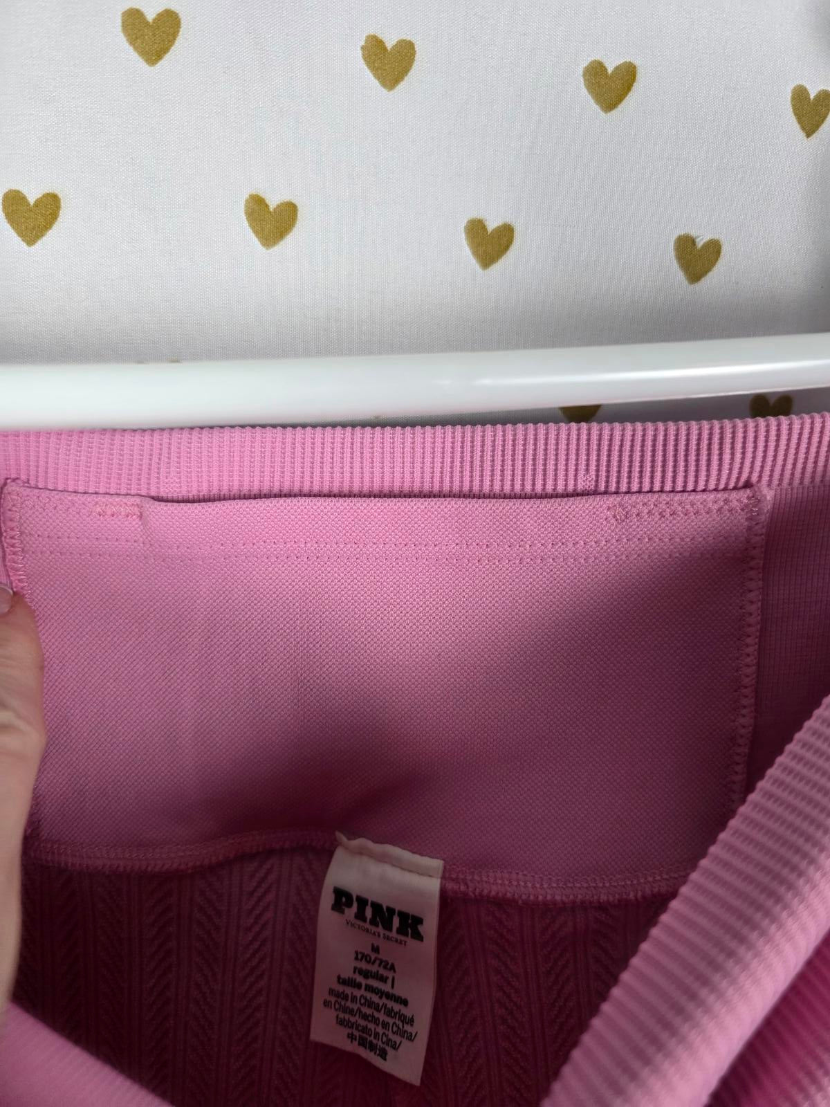 Victorias Secret PINK SEAMLESS Cable Knit FLARE Yoga Pants Leggings MEDIUM