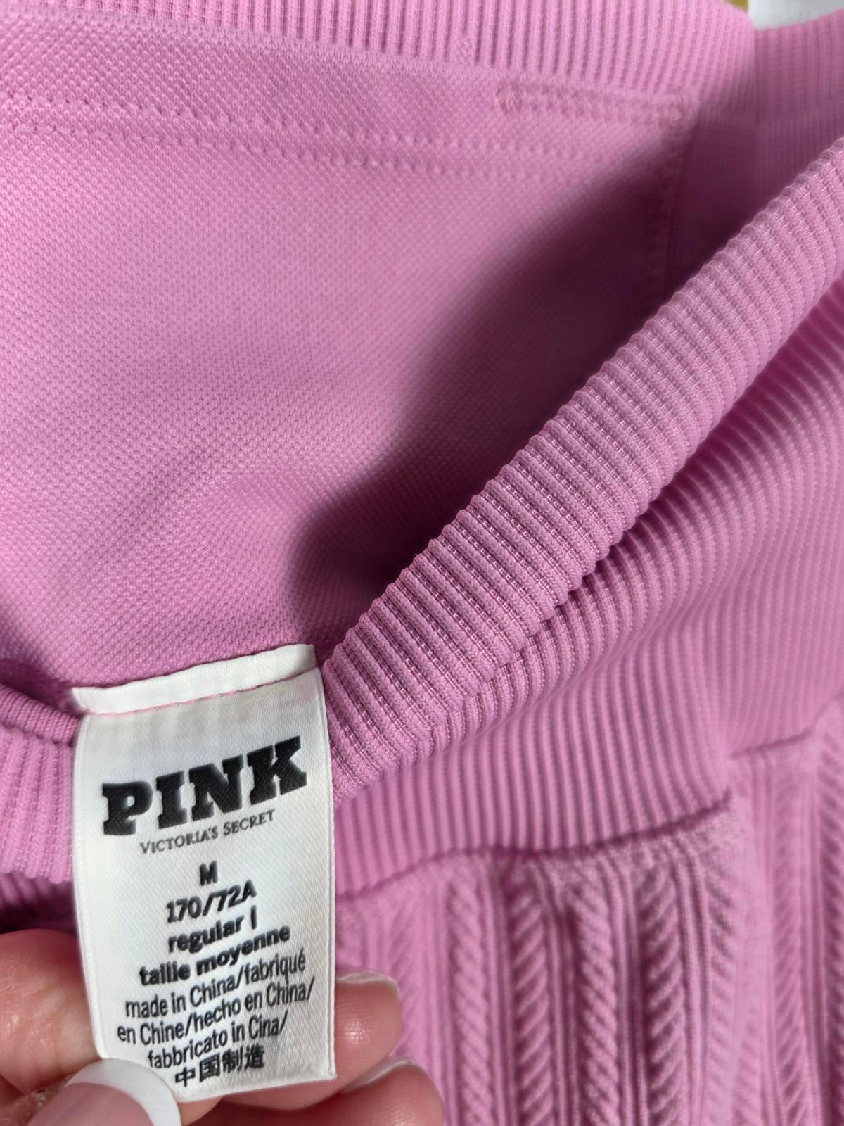 Victorias Secret PINK SEAMLESS Cable Knit FLARE Yoga Pants Leggings MEDIUM