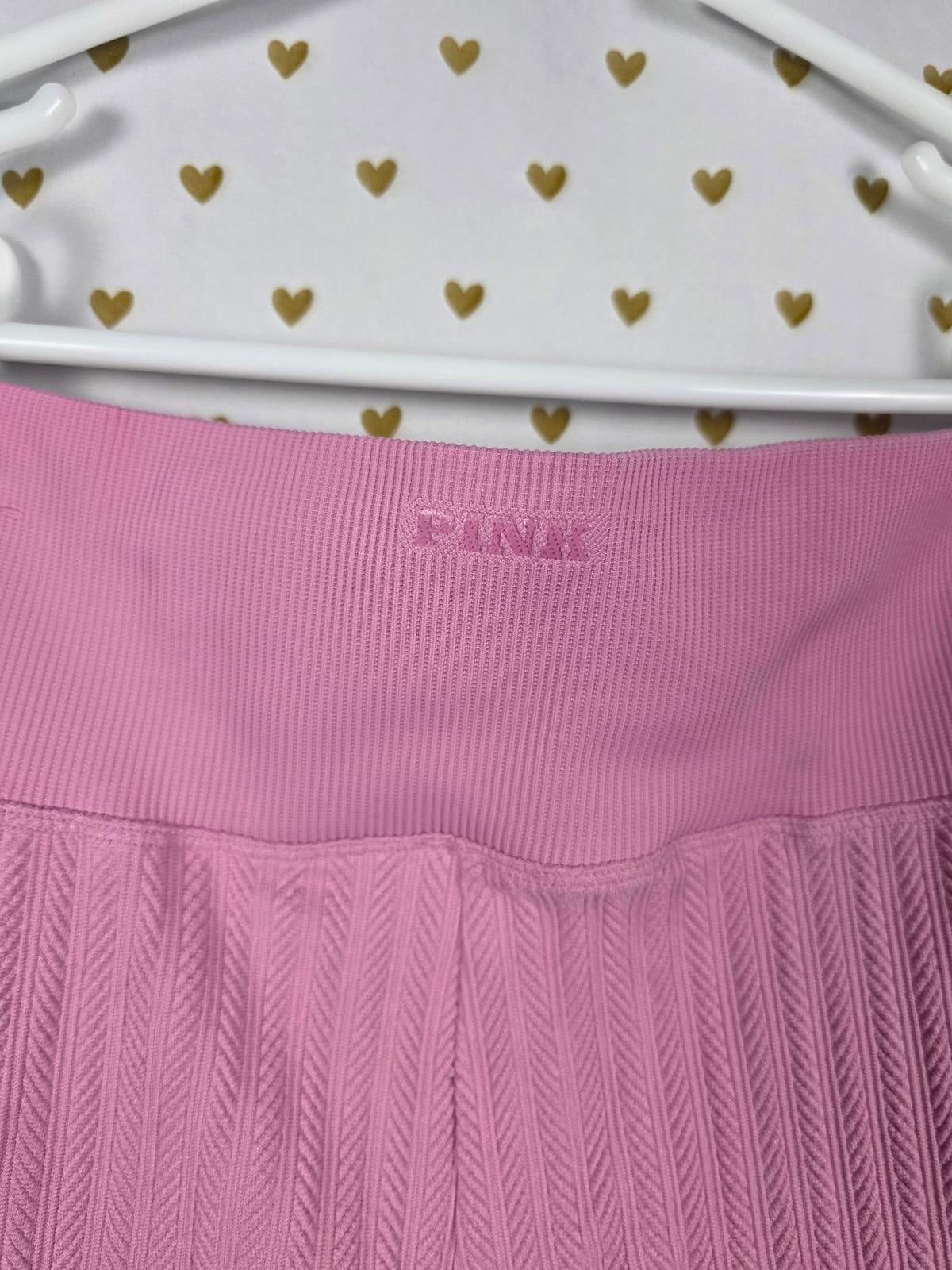 Victorias Secret PINK SEAMLESS Cable Knit FLARE Yoga Pants Leggings MEDIUM