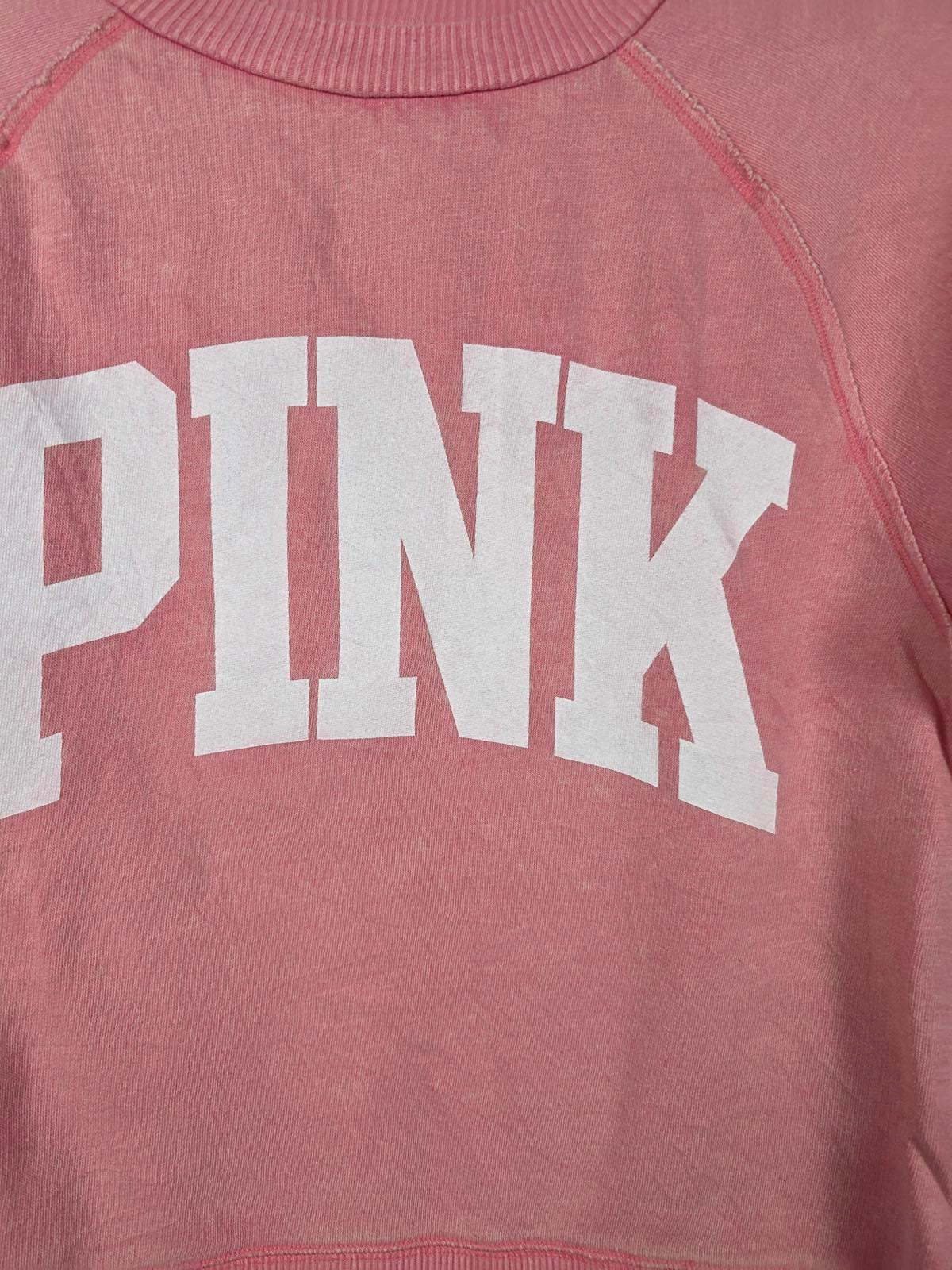 Victorias Secret Pink Logo Sweater Shirt Long Sleeve Vintage XS