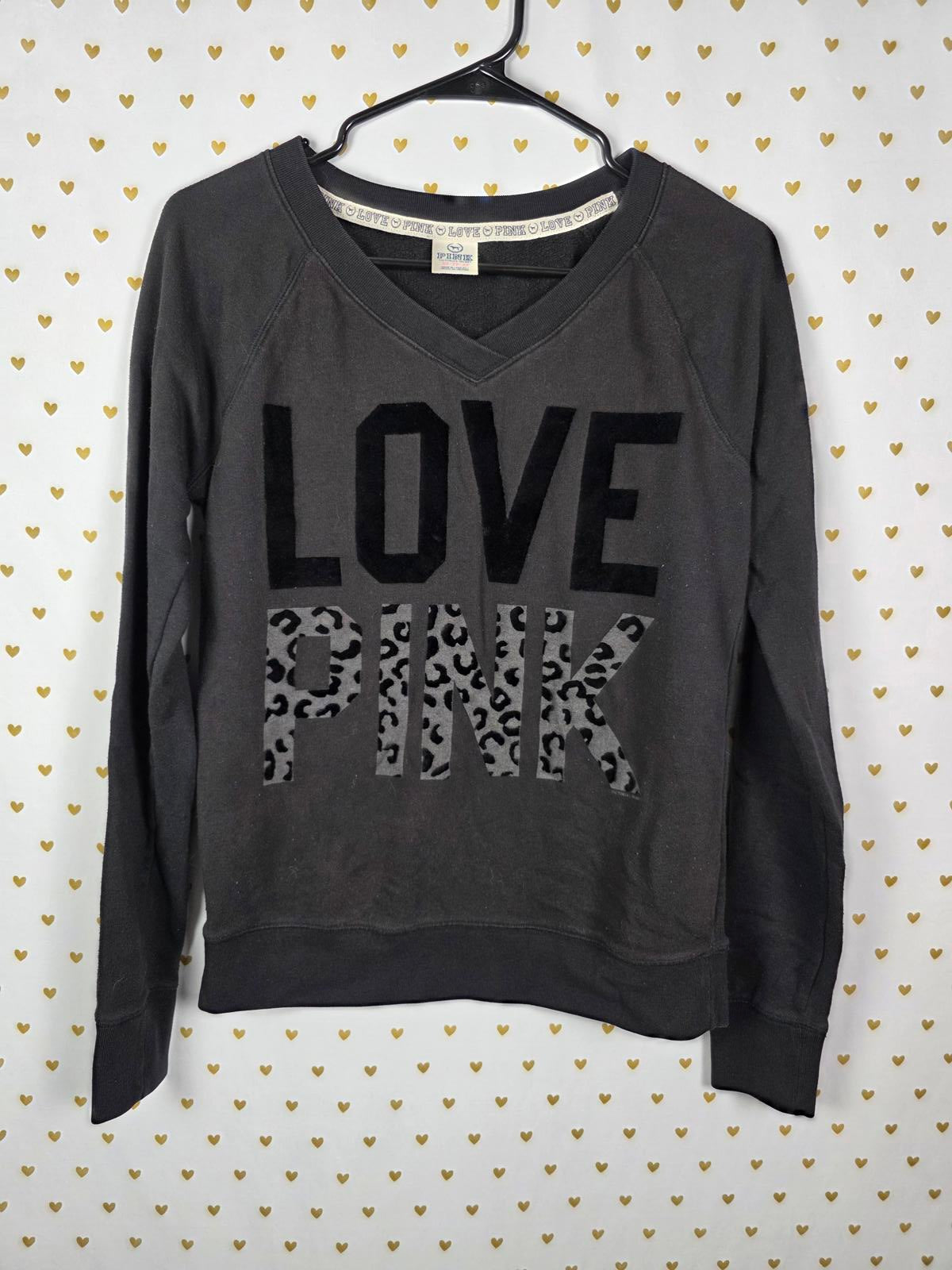 Victorias Secret Pink VINTAGE HTF Cheetah Leopard Y2K Sweater Shirt XS '11