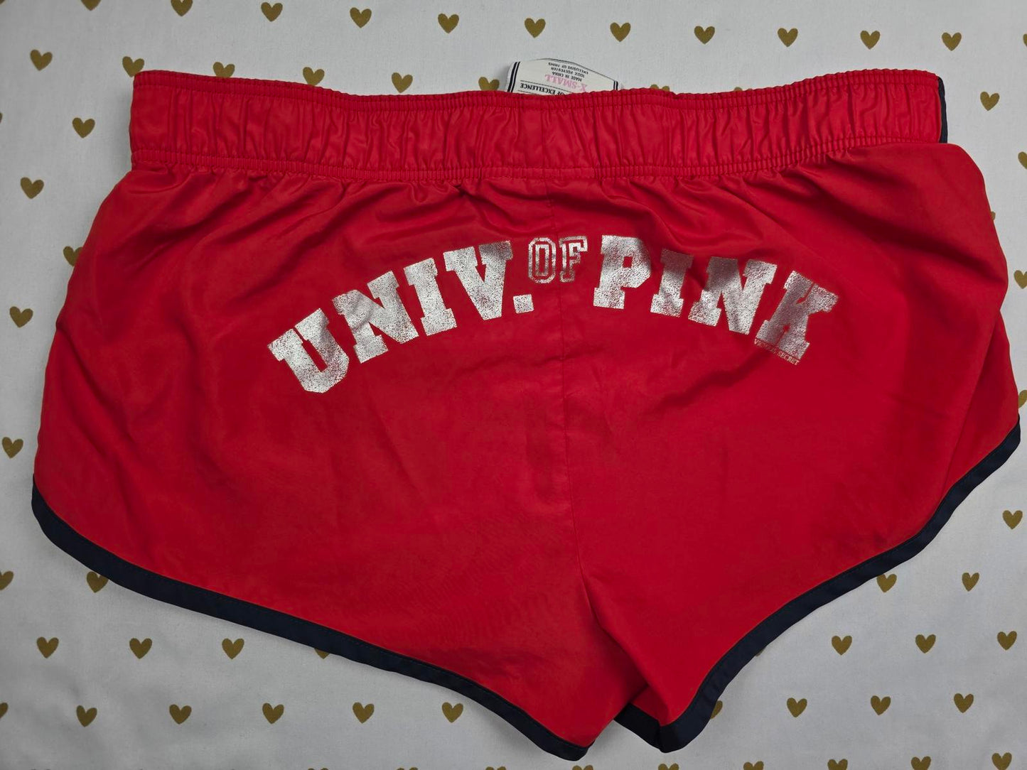 Victorias Secret Pink UNIVERSITY Logo Butt Red Vintage Shorts Y2k XS 08
