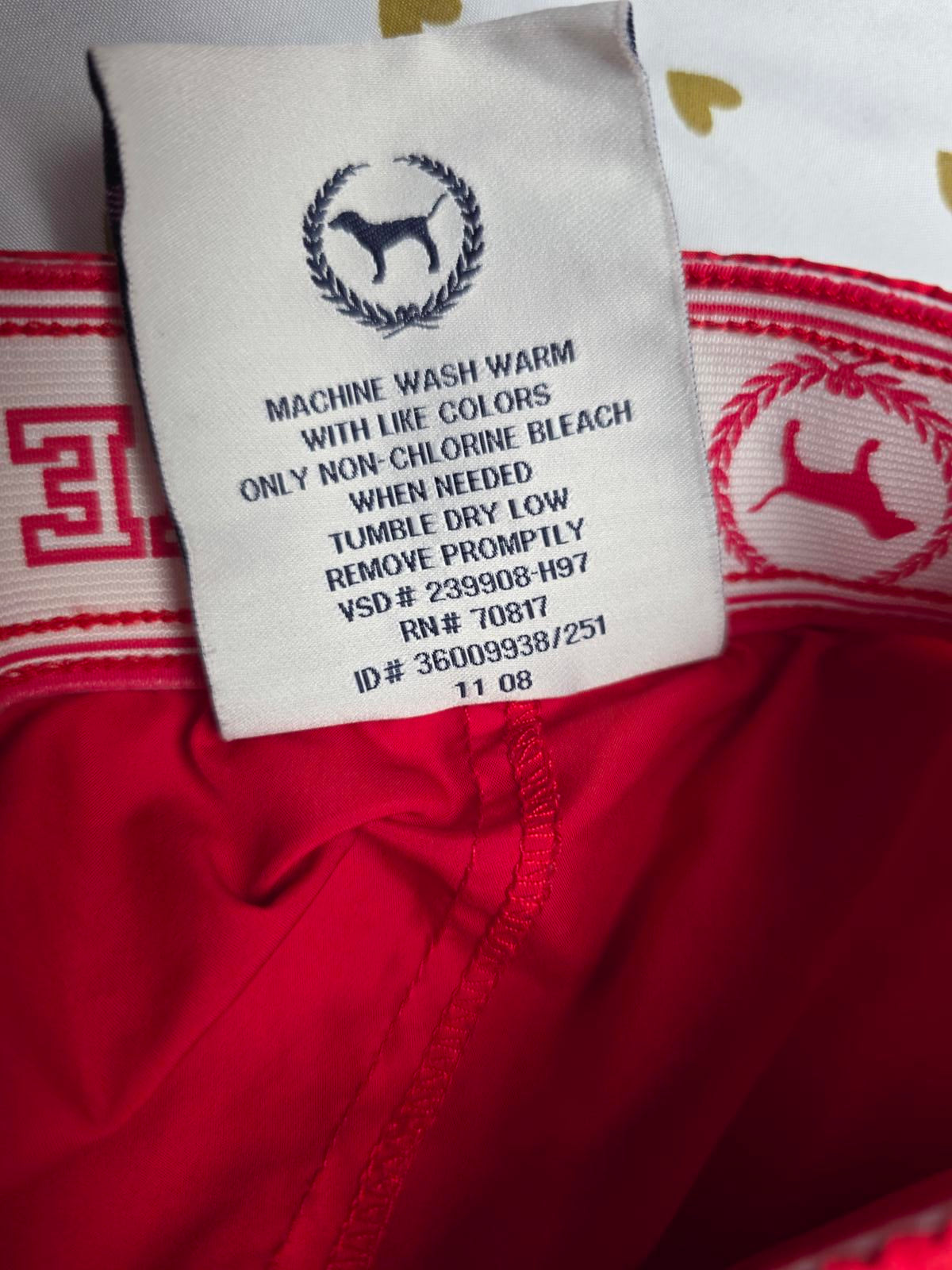 Victorias Secret Pink UNIVERSITY Logo Butt Red Vintage Shorts Y2k XS 08