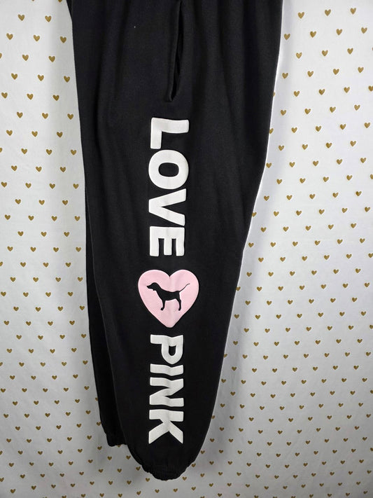 Victorias Secret PINK CAMPUS ORIGINALS Love Sweats Joggers Sweatpants MEDIUM